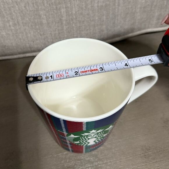 Starbucks 2017 Tartan Plaid Mug - Red, Blue, Green 18 ounces - Picture 7 of 7